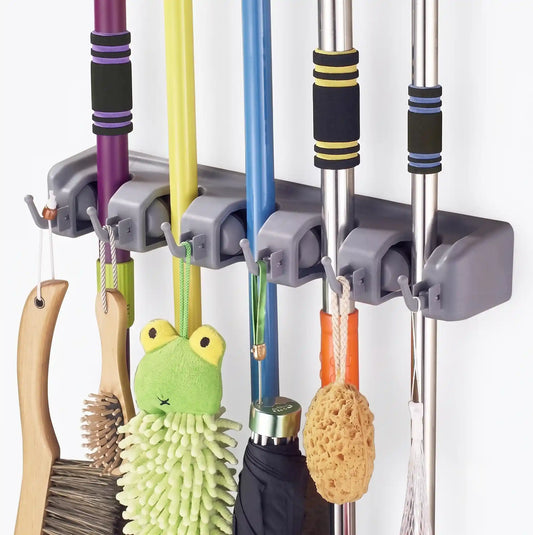 Wall Mounted Mop & Broom Organizer