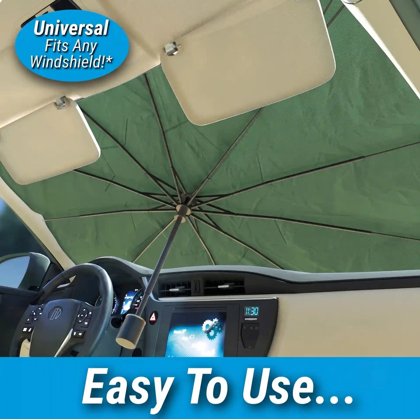 Umbrella-Style Car Windshield Sun Shade