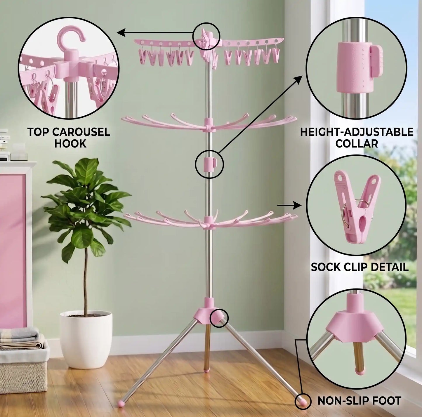 Multifunctional Folding Laundry Drying Organizer